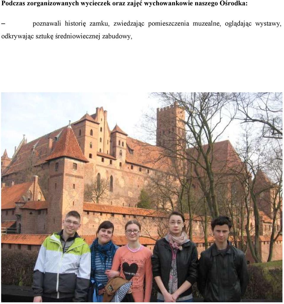 zamku, zwiedzając pomieszczenia muzealne,