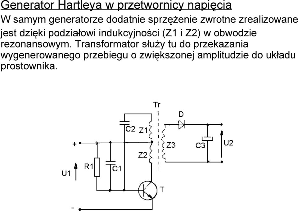 (Z1 i Z2) w obwodzie rezonansowym.