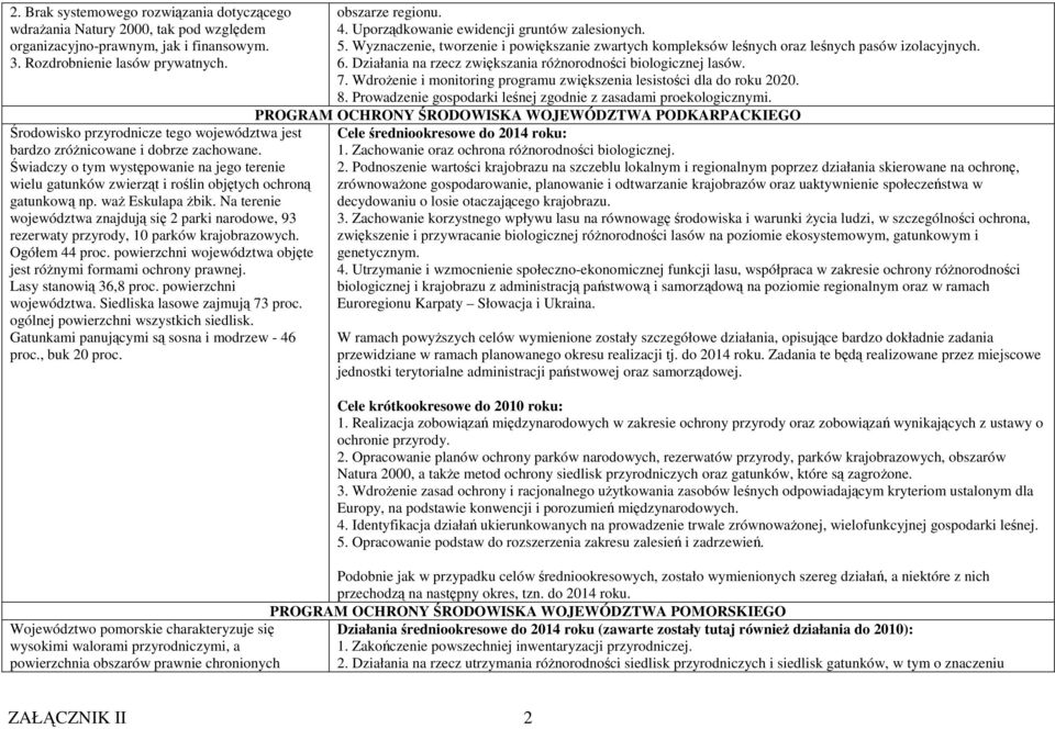 waŝ Eskulapa Ŝbik. Na terenie województwa znajdują się 2 parki narodowe, 93 rezerwaty przyrody, 10 parków krajobrazowych. Ogółem 44 proc.