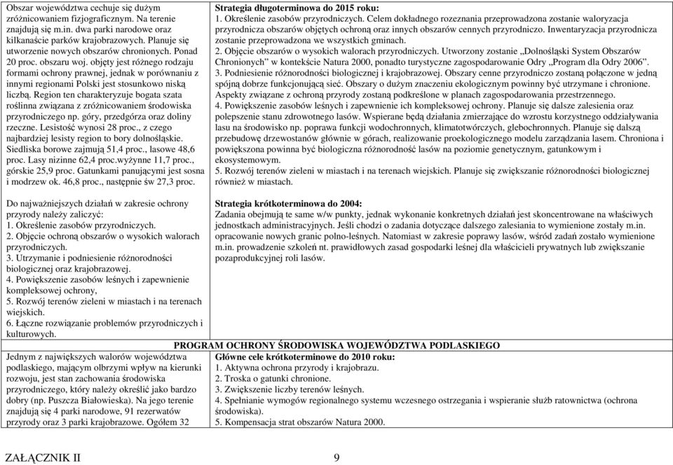 objęty jest róŝnego rodzaju formami ochrony prawnej, jednak w porównaniu z innymi regionami Polski jest stosunkowo niską liczbą.