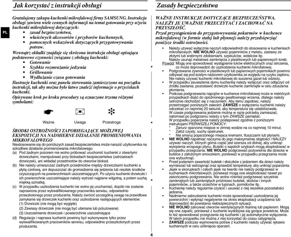 wskazówek dotyczących przygotowywania potraw.