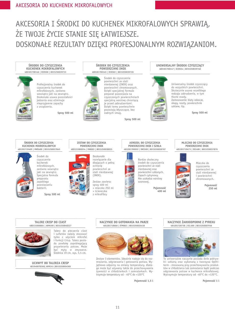 Doskonale usuwa pozostałości jedzenia oraz eliminuje nieprzyjemne zapachy z urządzenia.