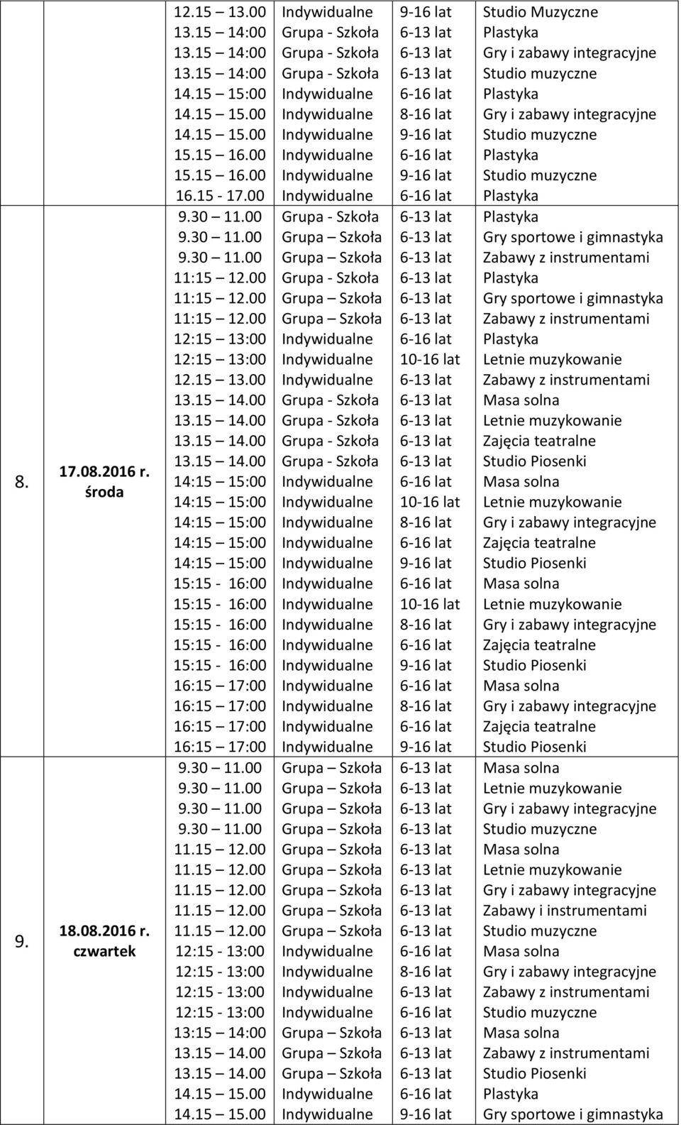 15 15:00 16.15-17.