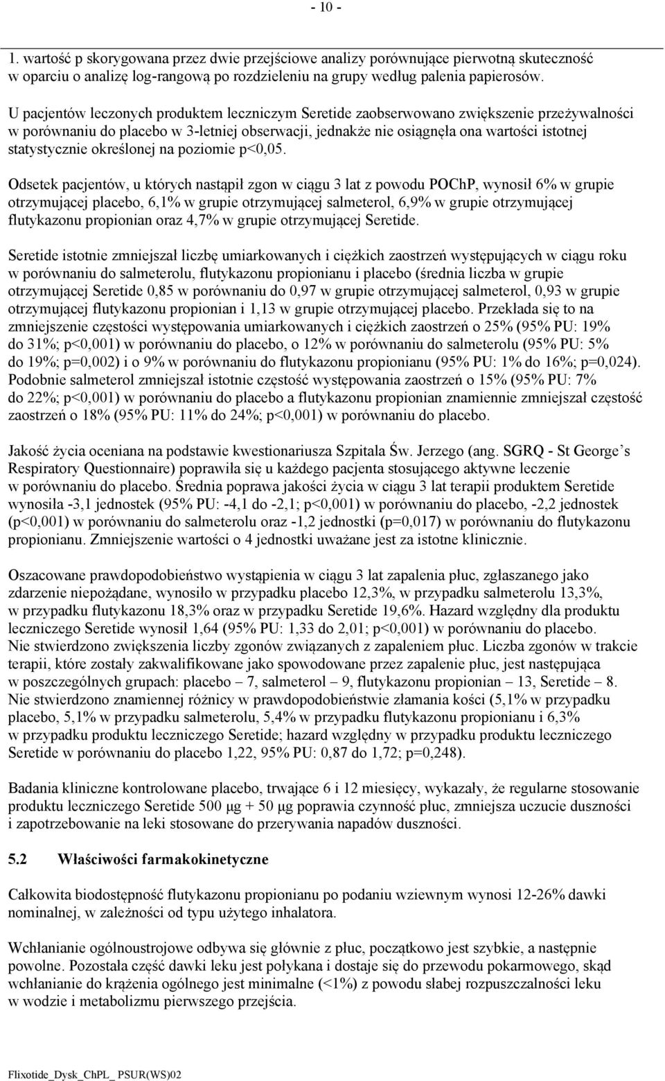 określonej na poziomie p<0,05.