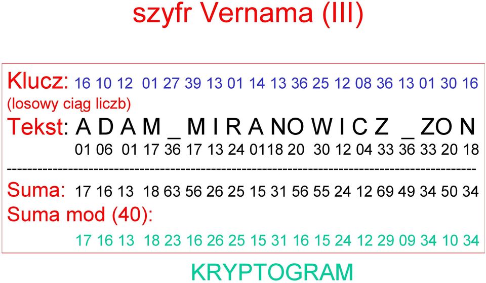 -------------------------------------------------------------------------------------------- Suma: 17 16 13 18