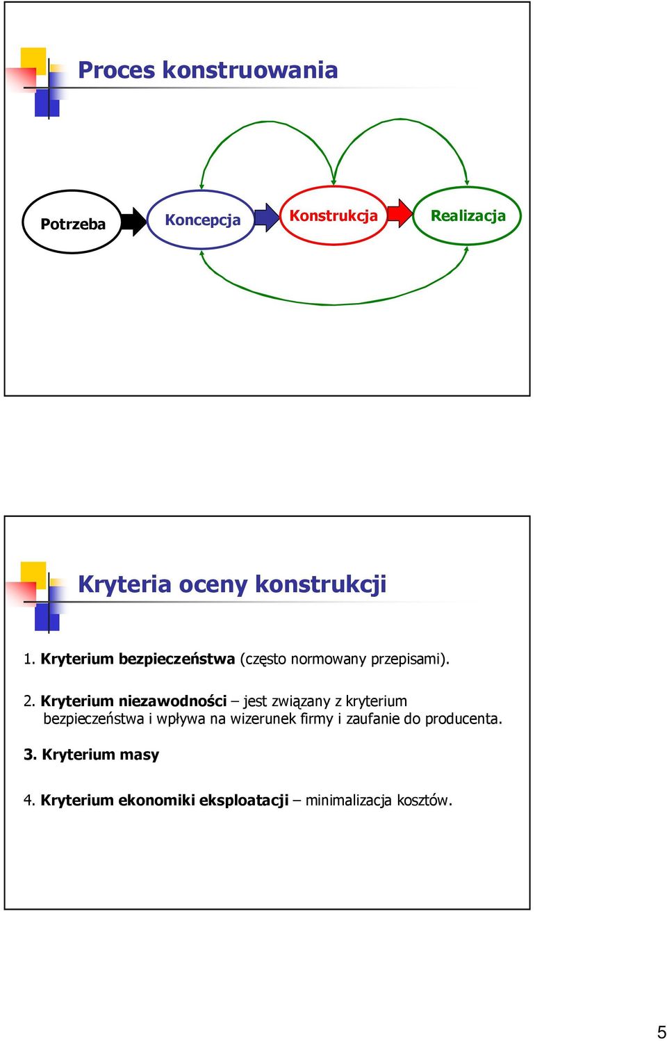 Kryterium niezawodności jest związany z kryterium bezpieczeństwa i wpływa na wizerunek