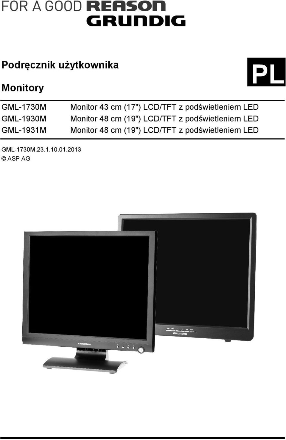 Monitor 48 cm (19") LCD/TFT z podświetleniem LED Monitor 48