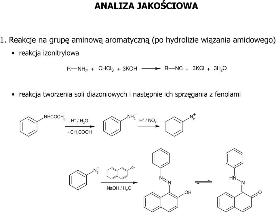 wiązania amidowego) reakcja izonitrylowa R 2 l 3 3K R