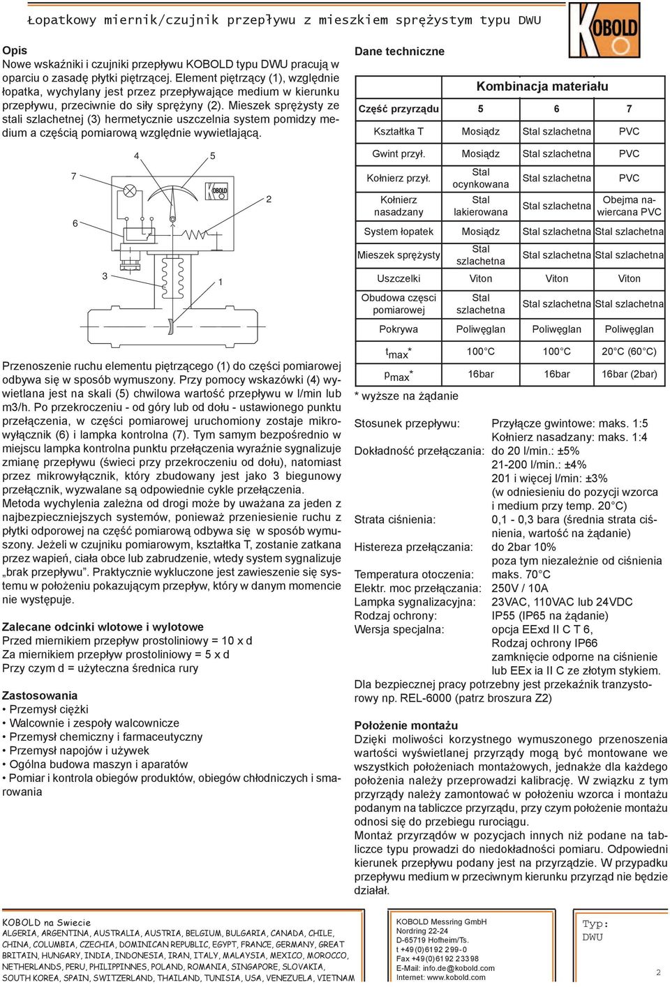 Mieszek sprężysty ze stali szlachetnej (3) hermetycznie uszczelnia system pomidzy medium a częścią pomiarową względnie wywietlającą.