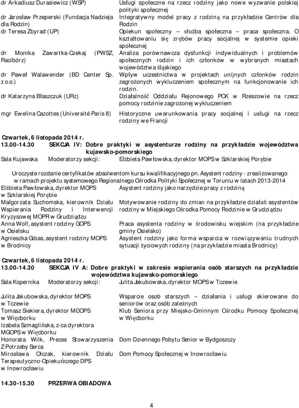 zin) dr Teresa Zbyrad (UP) dr Mon