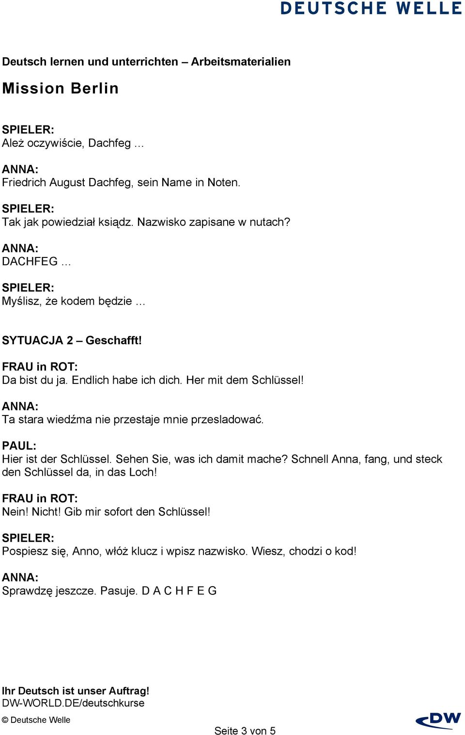 Ta stara wiedźma nie przestaje mnie przesladować. Hier ist der Schlüssel. Sehen Sie, was ich damit mache?