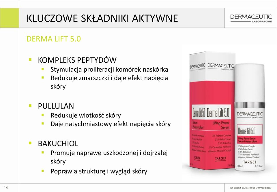 zmarszczki i daje efekt napięcia skóry PULLULAN Redukuje wiotkość skóry Daje