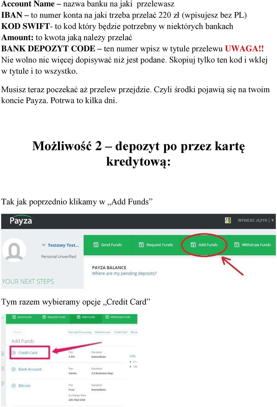 ! Nie wolno nic więcej dopisywać niż jest podane. Skopiuj tylko ten kod i wklej w tytule i to wszystko. Musisz teraz poczekać aż przelew przejdzie.