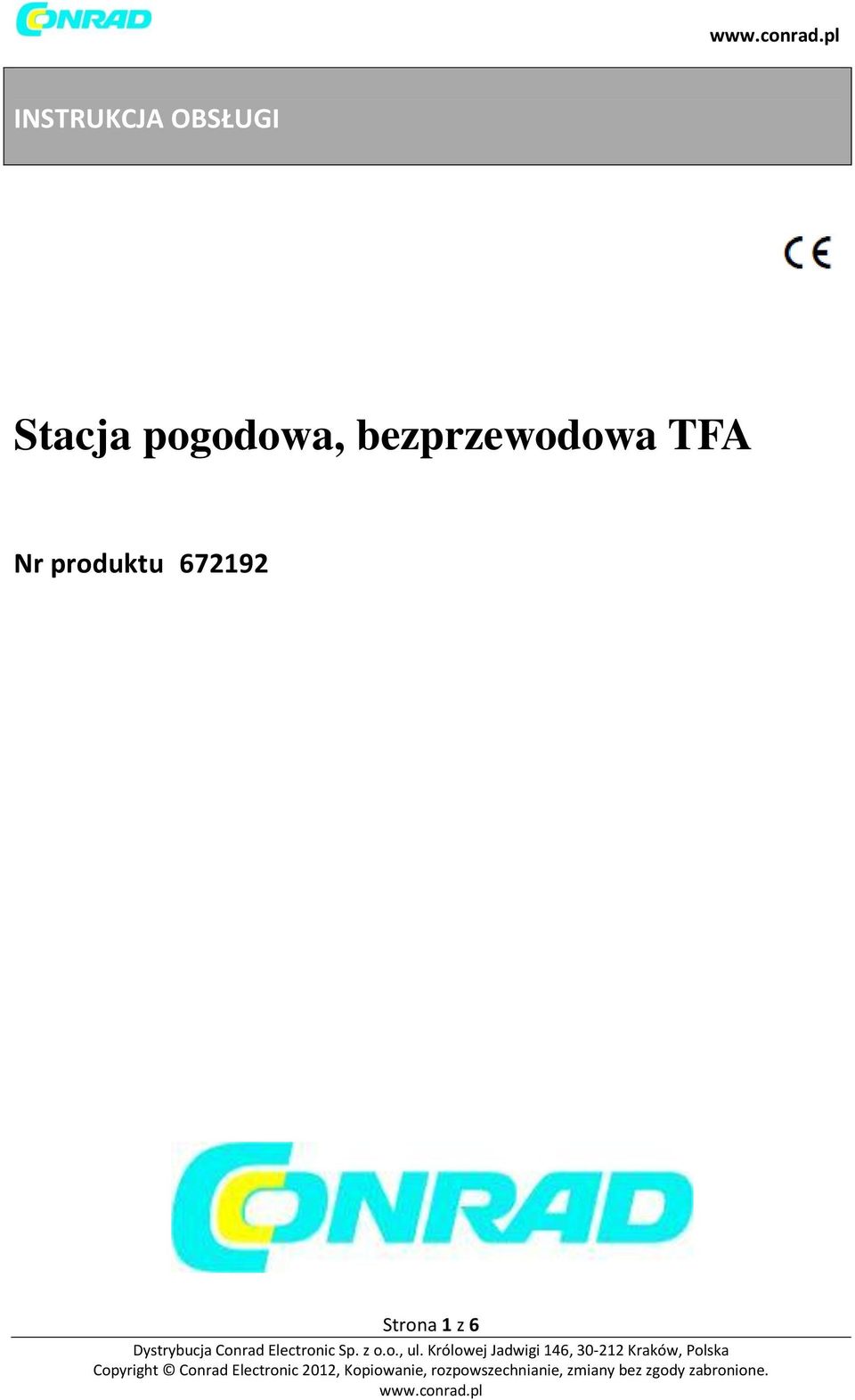 bezprzewodowa TFA Nr