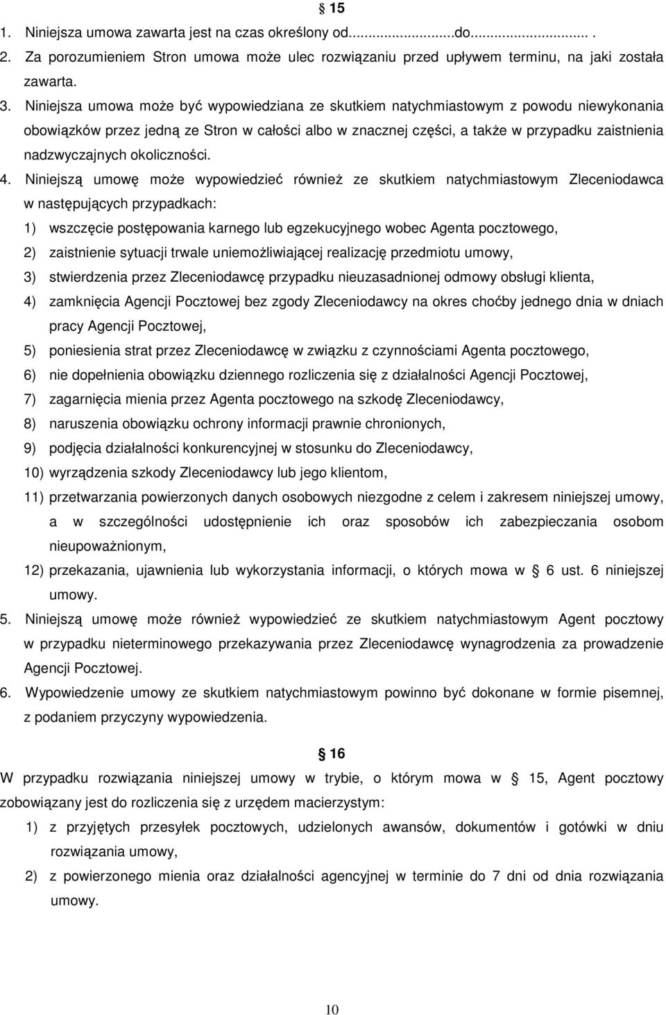 nadzwyczajnych okoliczności. 4.