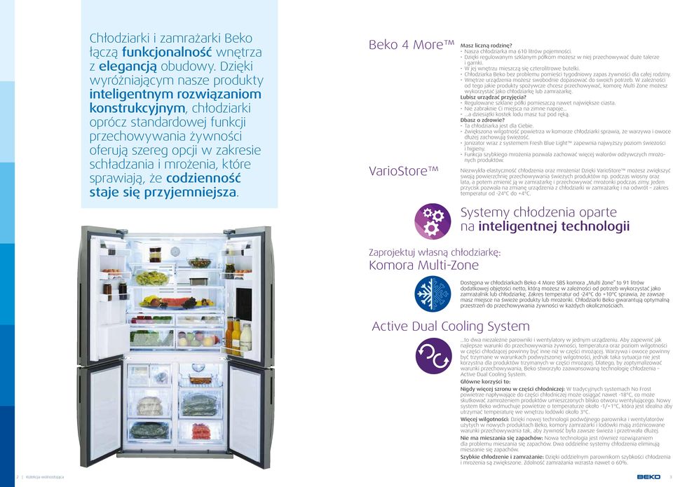 które sprawiają, że codzienność staje się przyjemniejsza. Beko 4 More VarioStore Masz liczną rodzinę? Nasza chłodziarka ma 610 litrów pojemności.