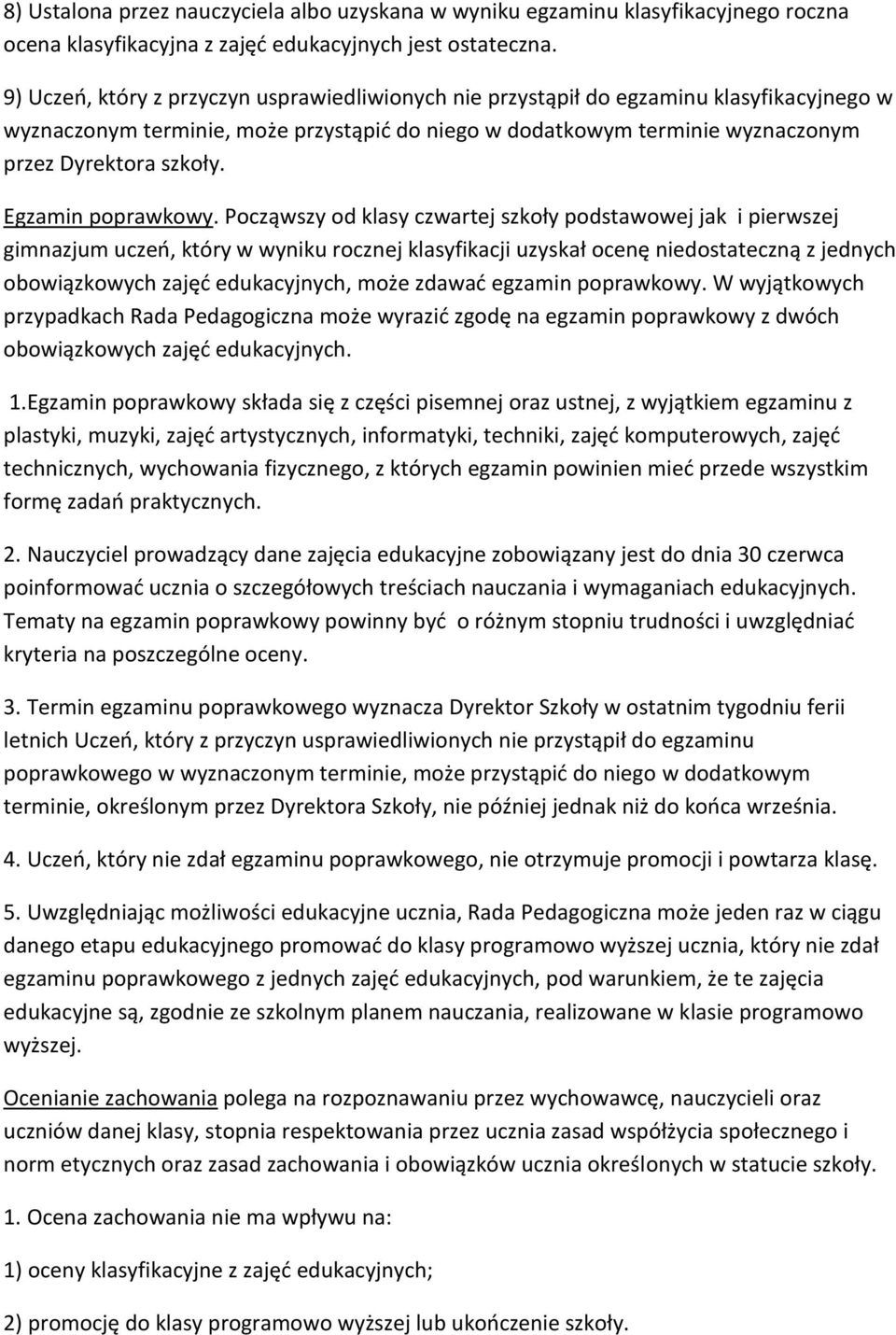 Egzamin poprawkowy.