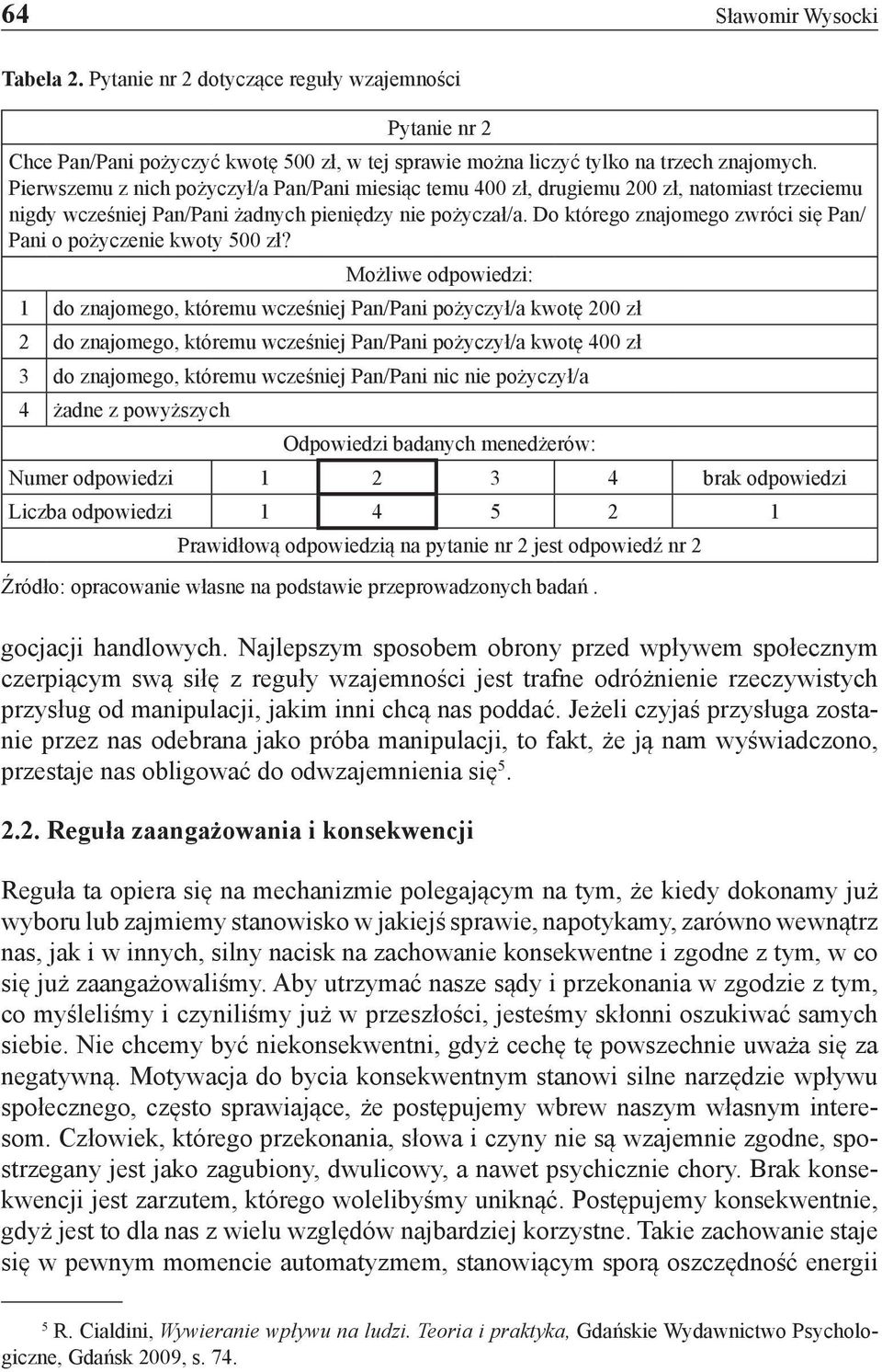 Do którego znajomego zwróci się Pan/ Pani o pożyczenie kwoty 500 zł?