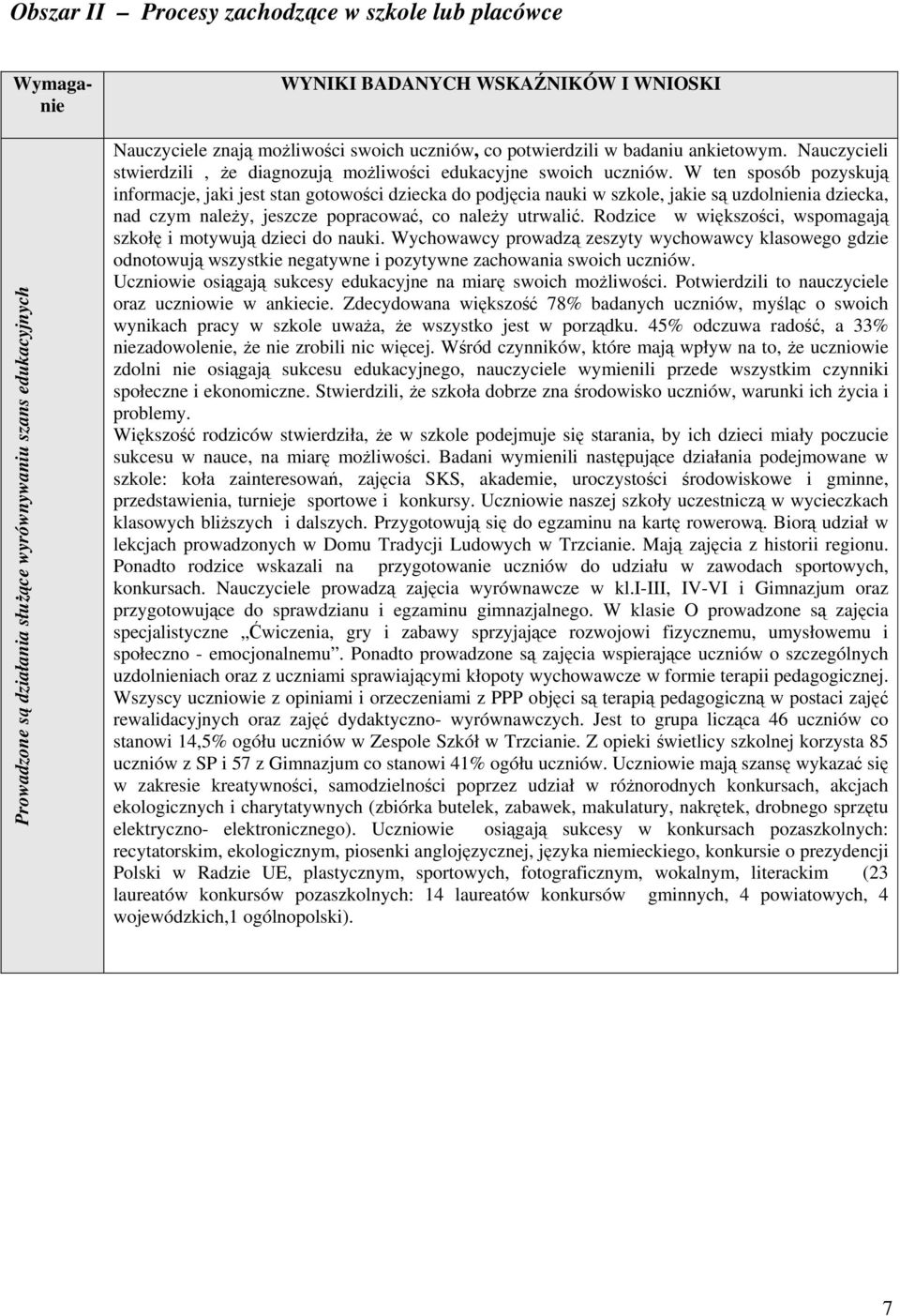W ten sposób pozyskują informacje, jaki jest stan gotowości dziecka do podjęcia nauki w szkole, jakie są uzdolnienia dziecka, nad czym należy, jeszcze popracować, co należy utrwalić.