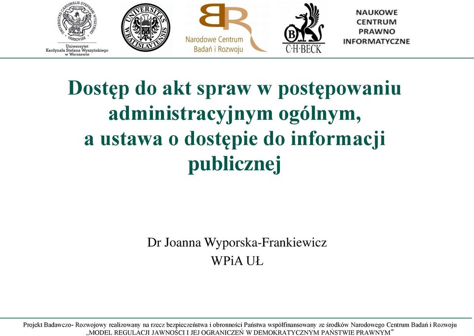 o dostępie do informacji publicznej