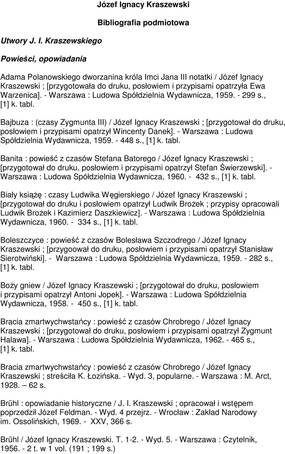 posłowiem i przypisami opatrzyła Ewa Warzenica]. - Warszawa : Ludowa Spółdzielnia Wydawnicza, 1959. - 299 s., [1] k. tabl.