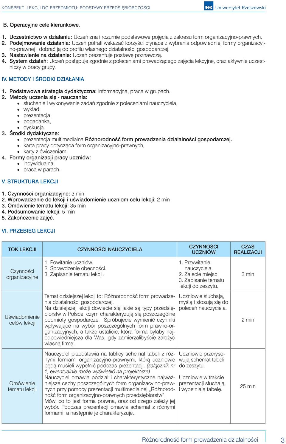 Nastawie na działa: Uczeń prezentuje postawę poznawczą. 4. System działań: Uczeń postępuje zgod z poleceniami prowadzącego zajęcia lekcyjne, oraz aktyw uczestniczy w pracy grupy. IV.