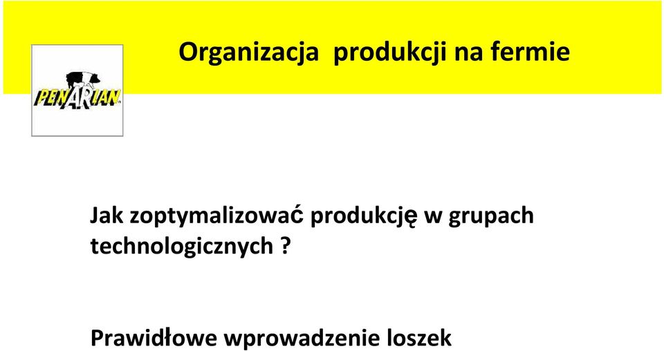 zoptymalizowaćprodukcjęw