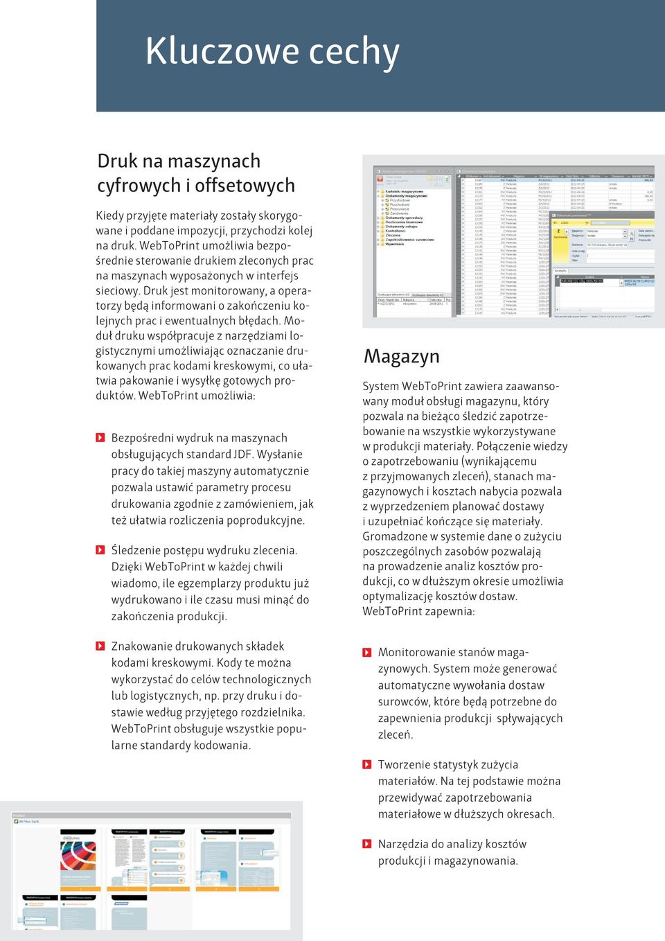 Druk jest monitorowany, a operatorzy będą informowani o zakończeniu kolejnych prac i ewentualnych błędach.
