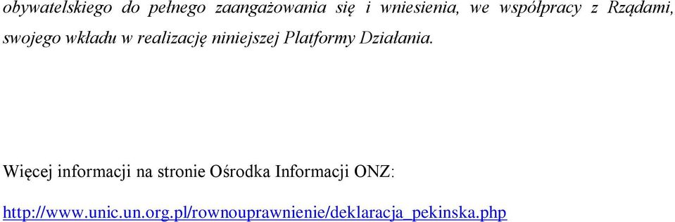 Platformy Działania.