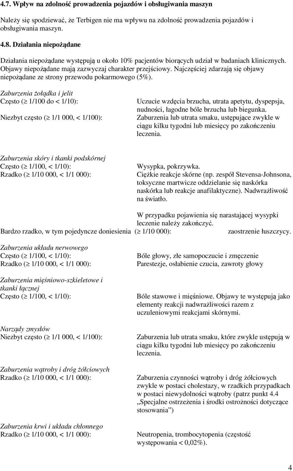 Najczęściej zdarzają się objawy niepożądane ze strony przewodu pokarmowego (5%).