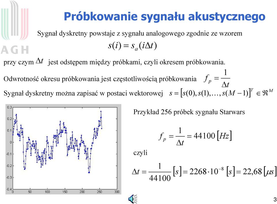 Odwroość okreu róbkowaia je częoliwością róbkowaia 1 Sygał dykrey moża zaiać w