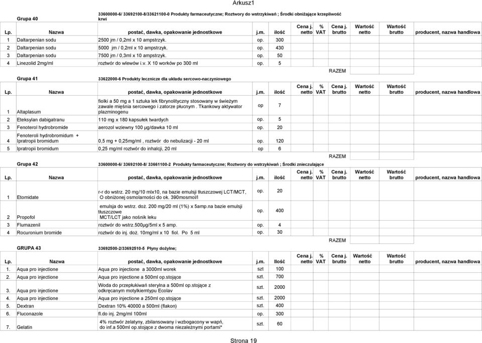 5 3 Fenoterol hydrobromide aerozol wziewny 100 µg/dawka 10 ml op. 20 Fenoteroli hydrobromidum + 4 Ipratropii bromidum 0,5 mg + 0,25mg/ml, roztwór do nebulizacji - 20 ml op.