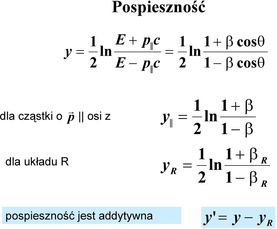 układu R y y R = 1 ln 2 1 = ln 2 1 + 1 1 + 1 β