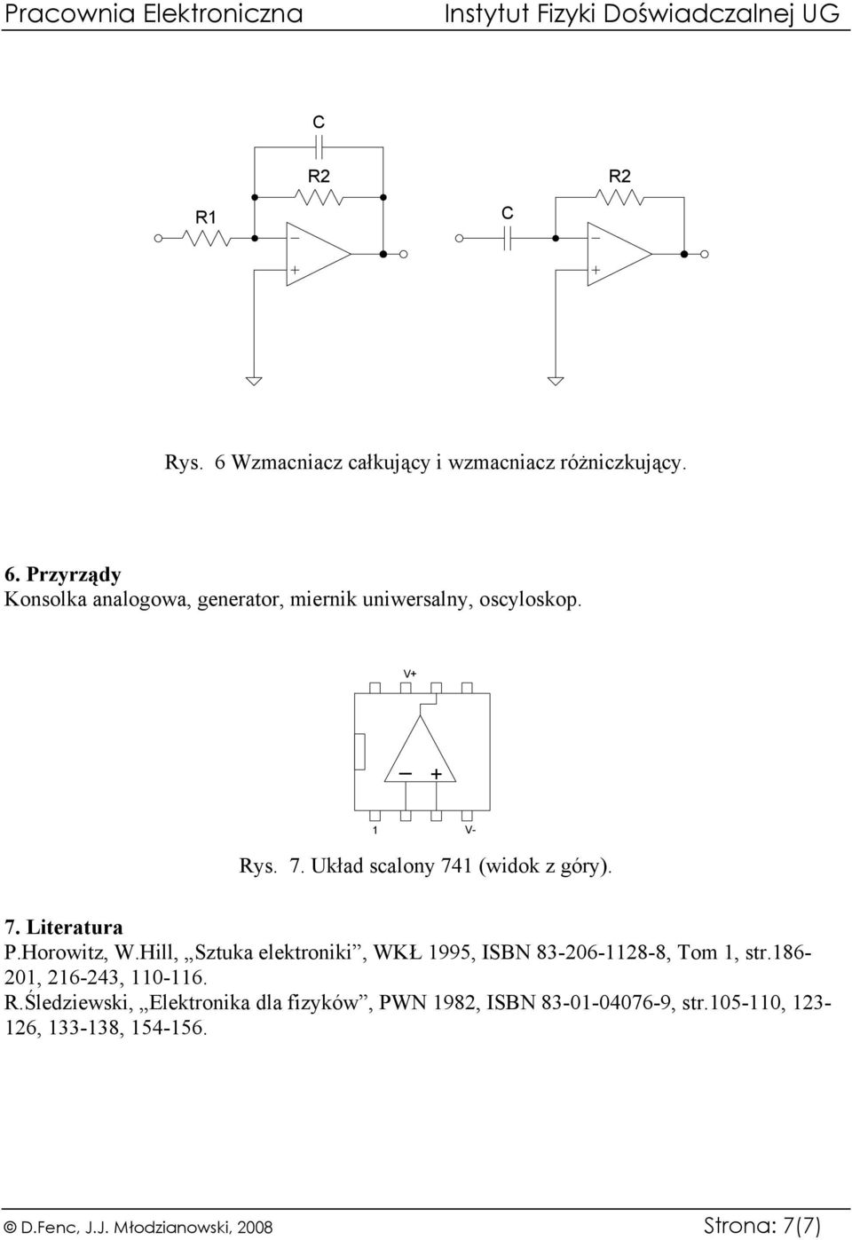 Hill, Sztuka elektroniki, WKŁ 995, ISBN 83-06-8-8, Tom, str.86-0, 6-43, 0-6.