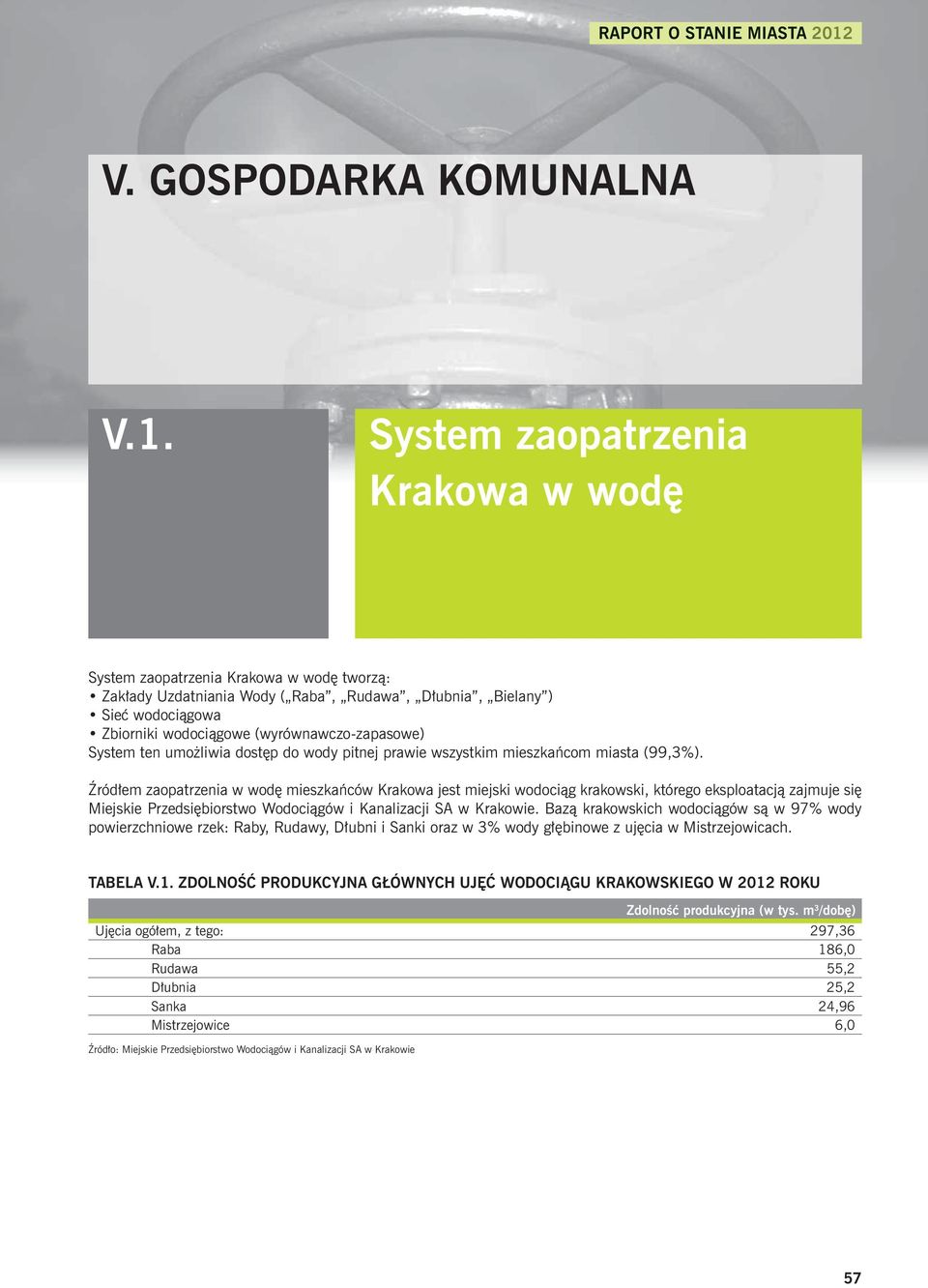 System zaopatrzenia Krakowa w wodę System zaopatrzenia Krakowa w wodę tworzą: Zakłady Uzdatniania Wody ( Raba, Rudawa, Dłubnia, Bielany ) Sieć wodociągowa Zbiorniki wodociągowe (wyrównawczo-zapasowe)