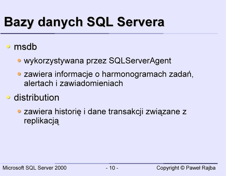 zadań, alertach i zawiadomieniach distribution