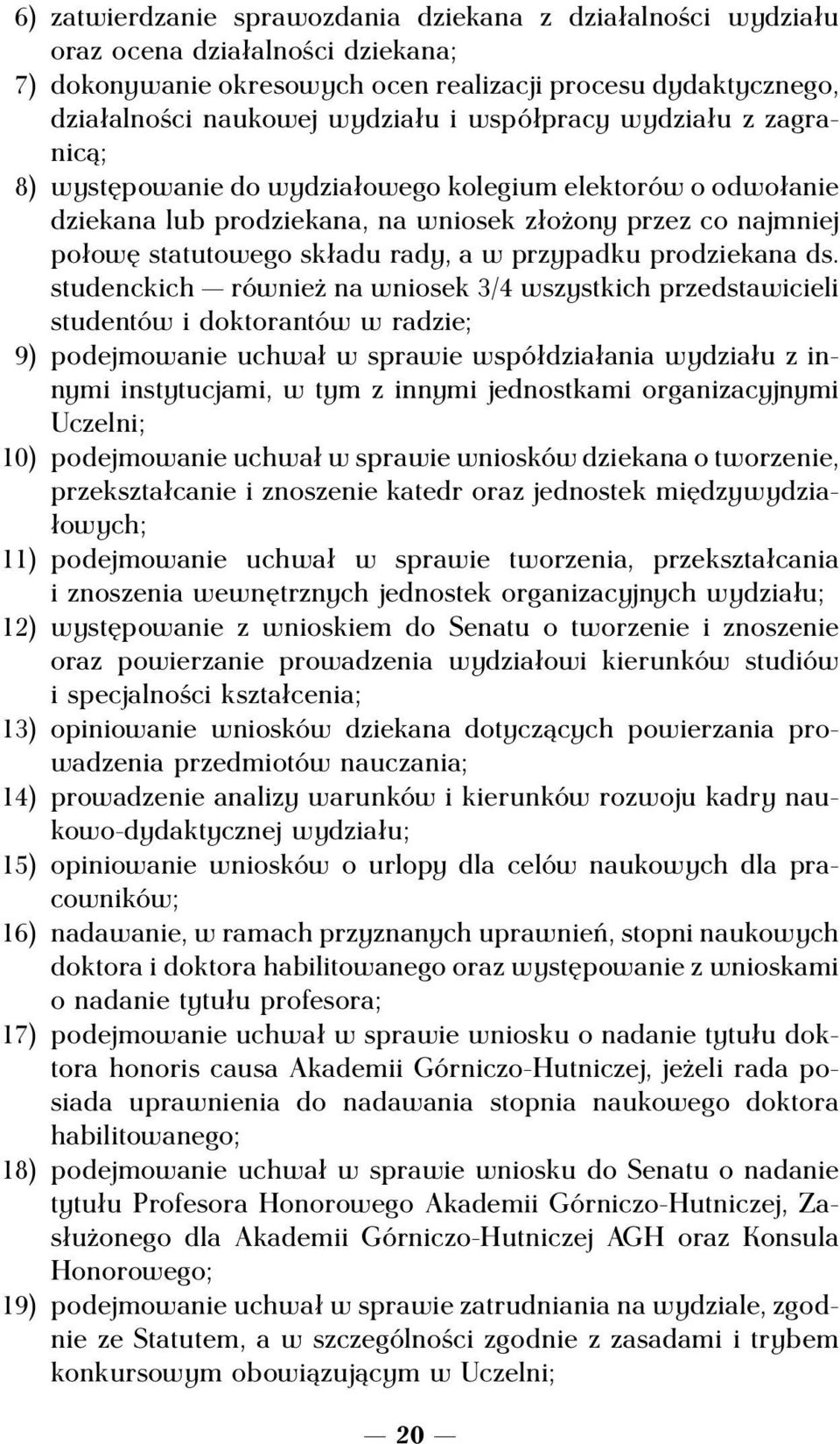 przypadku prodziekana ds.