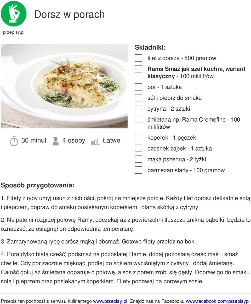 Każdy filet oprósz delikatnie solą i pieprzem, dopraw do smaku posiekanym koperkiem i otartą skórką z cytryny. 2.