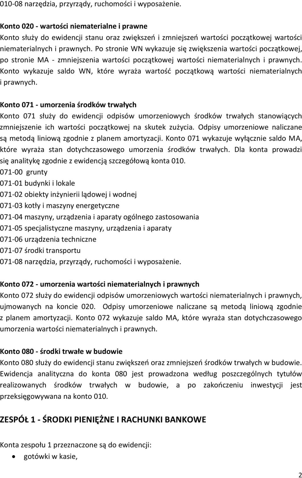 Po stronie WN wykazuje się zwiększenia wartości początkowej, po stronie MA - zmniejszenia wartości początkowej wartości niematerialnych i prawnych.