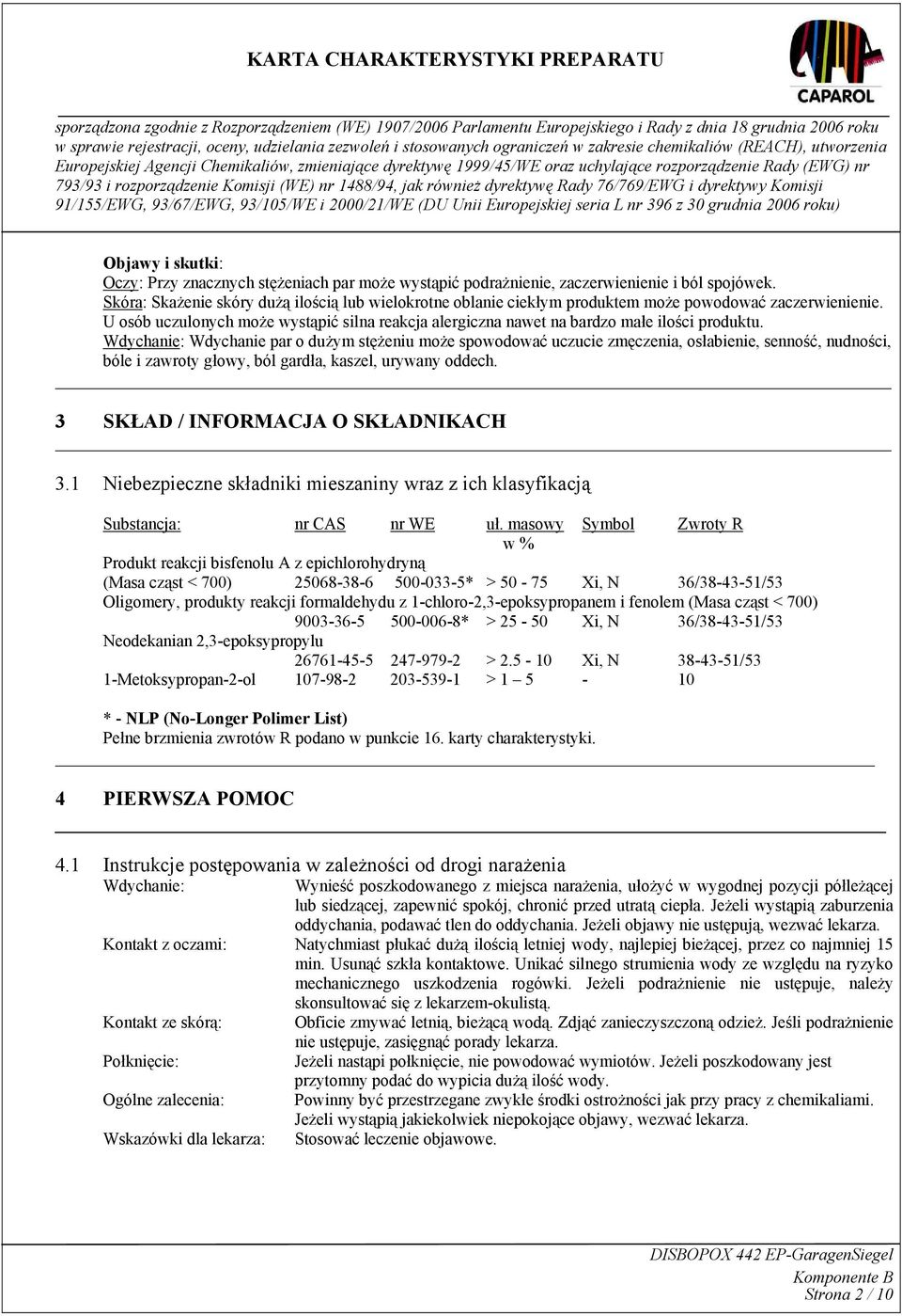U osób uczulonych może wystąpić silna reakcja alergiczna nawet na bardzo małe ilości produktu.