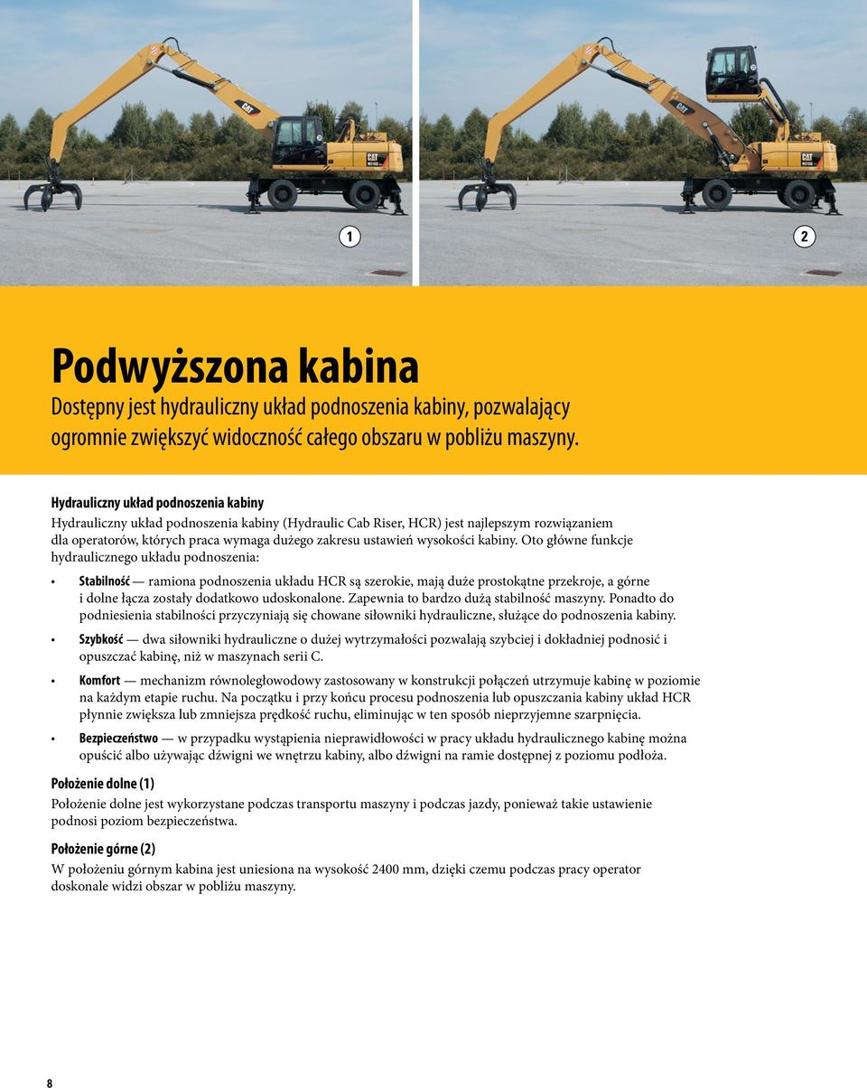 wysokości kabiny.