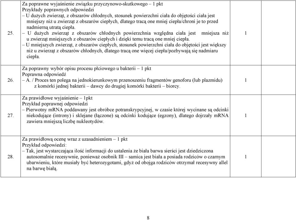 zwierząt z obszarów ciepłych, dlatego tracą one mniej ciepła/chroni je to przed nadmierną utratą ciepła.