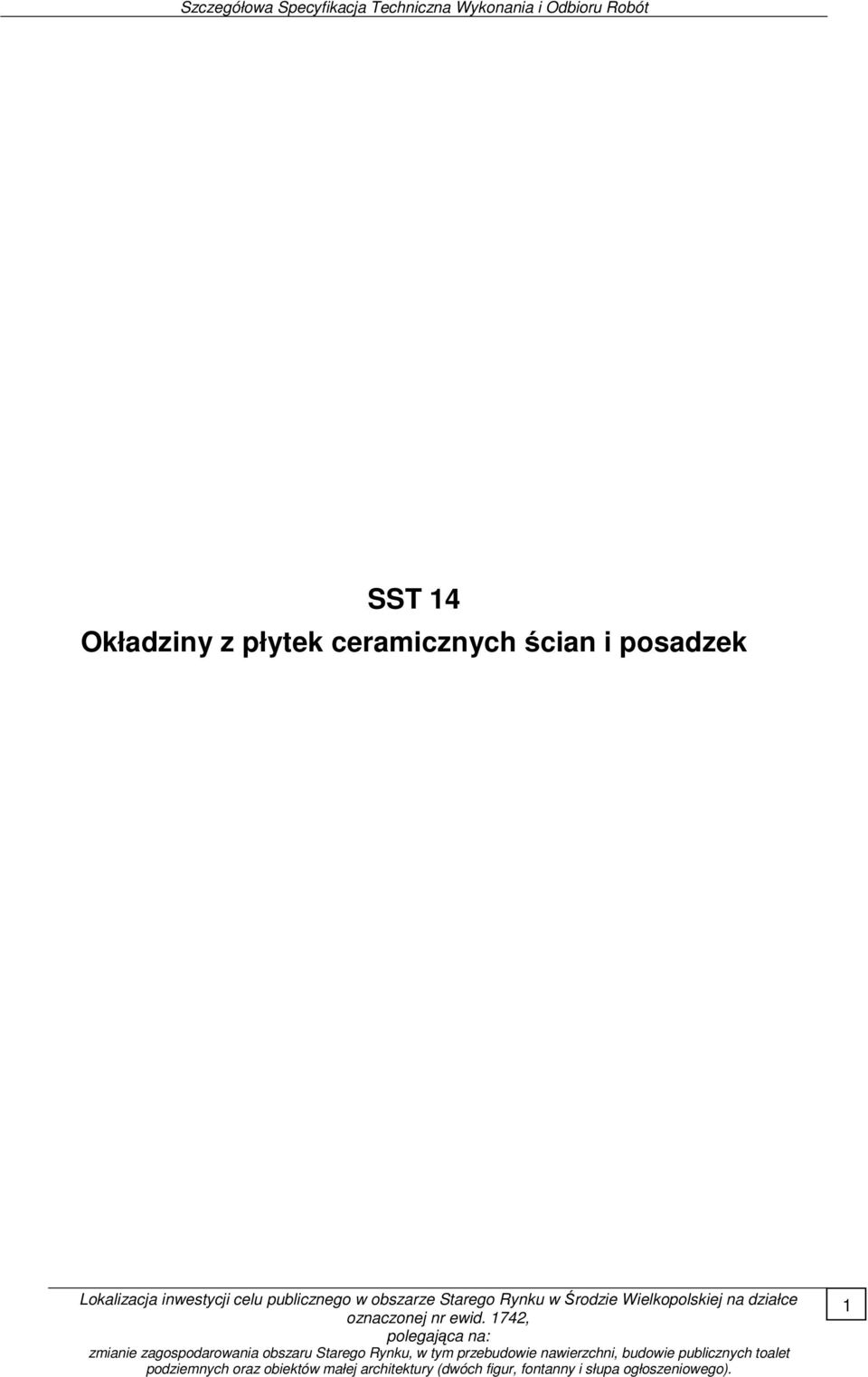 Odbioru Robót SST 14