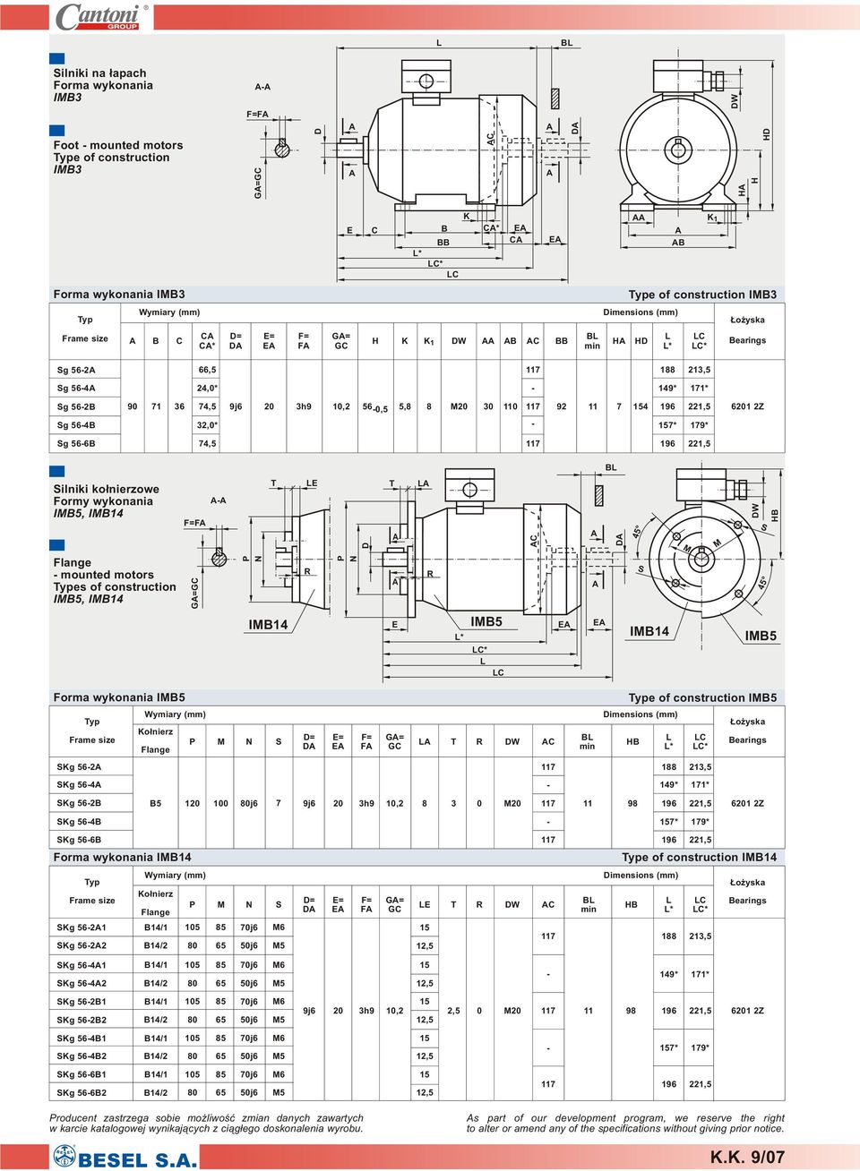 motors es of construction F G= C W I * I5 C* C I I5 Forma wykonania I5 Kg 562 Kg 564 Kg 562 5 120 = = G= W C F 100 80j6 7 9j6 20 h9 10,2 8 0 20 e of construction I5 11 98 * 188 196 C C* 21,5 9* 171*