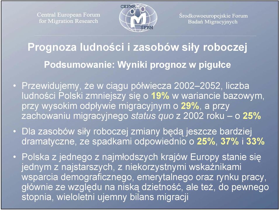 jeszcze bardziej dramatyczne, ze spadkami odpowiednio o 25%, 37% i 33% Polska z jednego z najmłodszych krajów Europy stanie się jednym z najstarszych, z