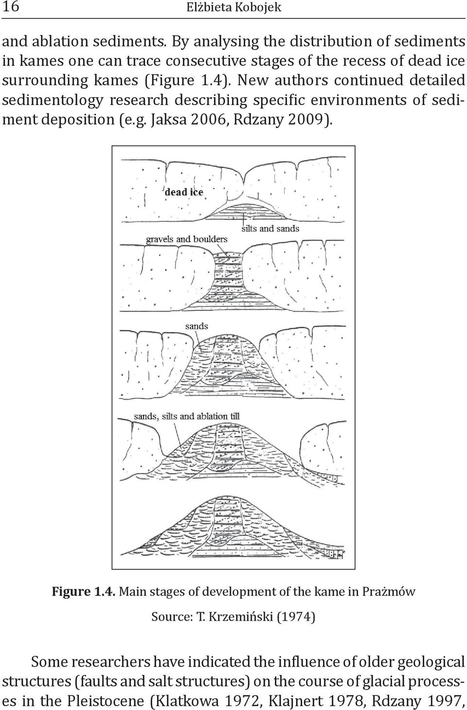 New authors continued detailed sedimentology research describing specific environments of sediment deposition (e.g. Jaksa 2006, Rdzany 2009). Figure 1.4.