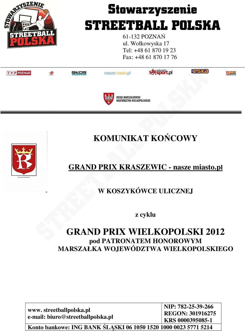 KOŃCOWY GRAND PRIX KRASZEWIC - nasze miasto.