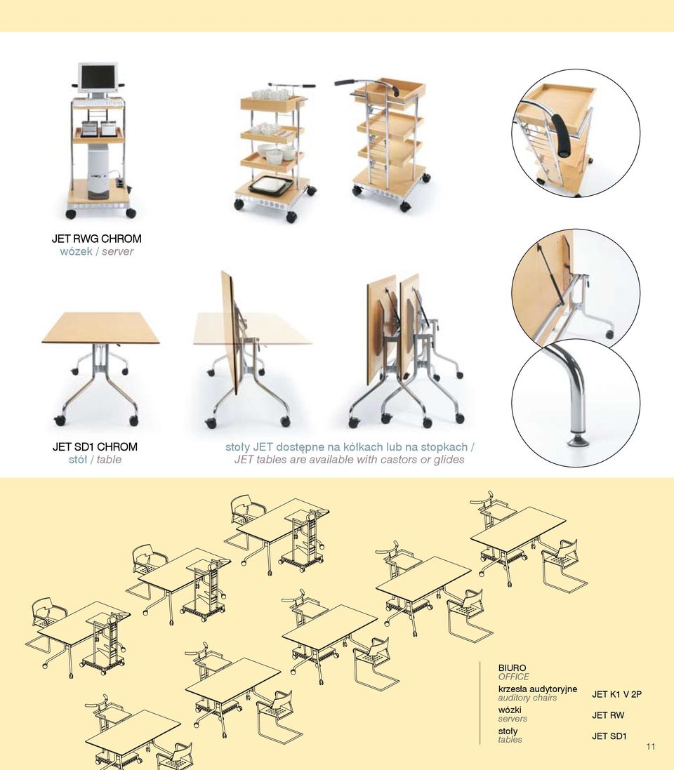 available with castors or glides BIURO OFFICE krzesła