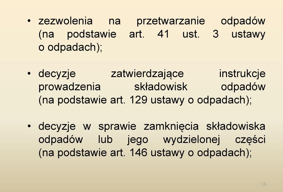 odpadów (na podstawie art.