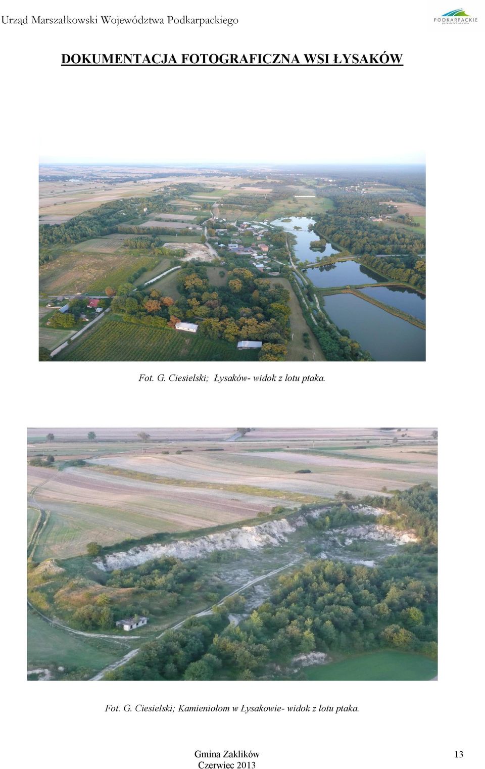 Ciesielski; Łysaków- widok z lotu